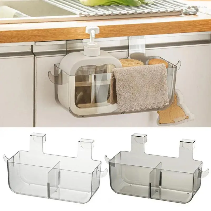 Ящик для хранения крючков для кухни, прозрачный контейнер, многоцелевой настенный органайзер-корзина с маленьким