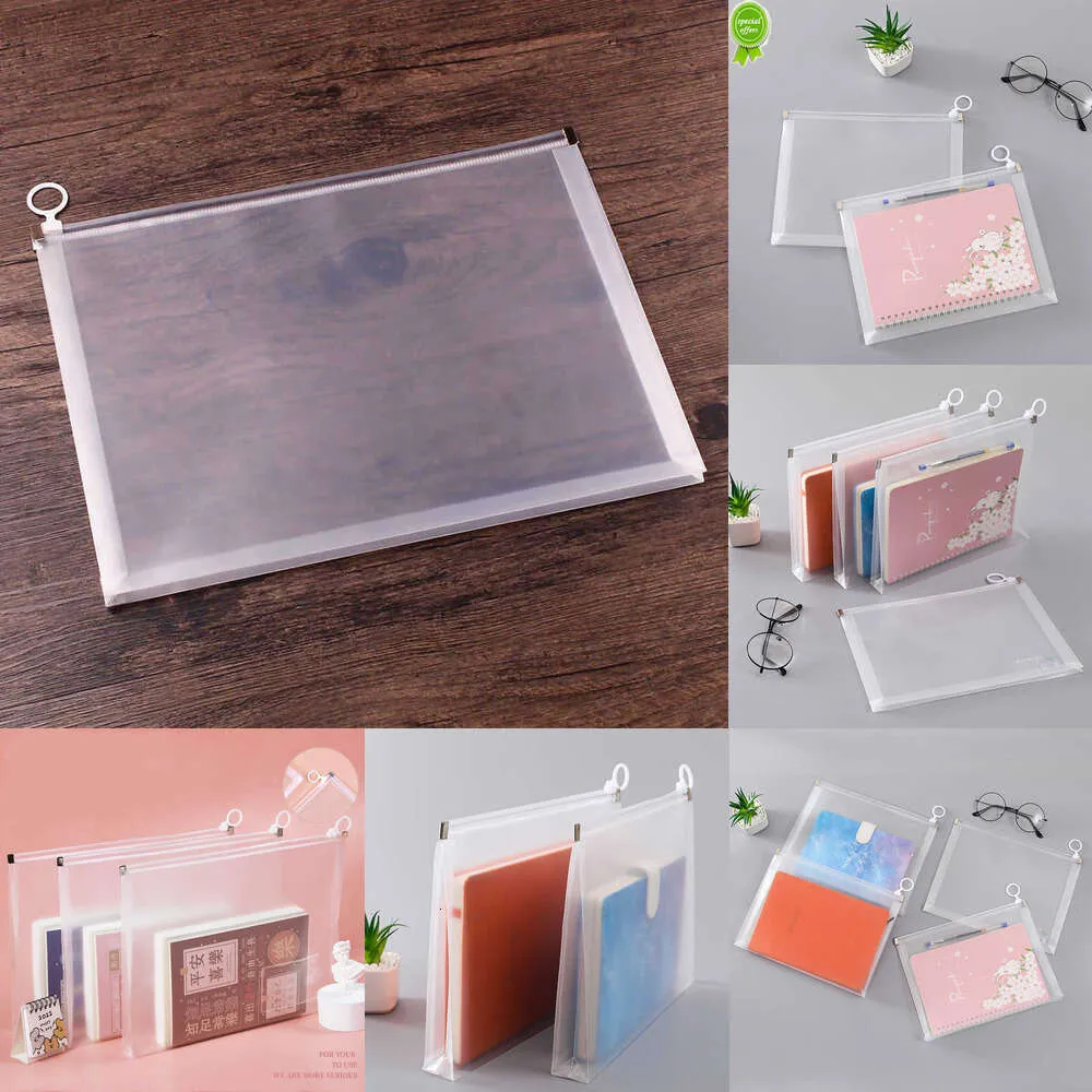 2024 A4/A5/B6 ZIPPER POUCH CLEAR DOKUMENT BAG BOK FILMASKAR STACERY PENNSLAGSFALL STRAGNA KOSmetiska sminkpåsar