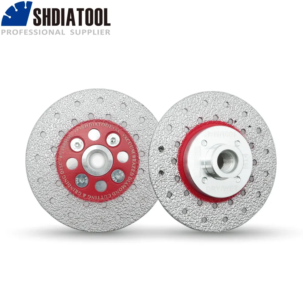 Tang Shdiatool 2pcs Premium Quality Double Sided Vacuum Brazed Diamond Cutting & Grinding Disc with M14 Thread Diamond Wheel