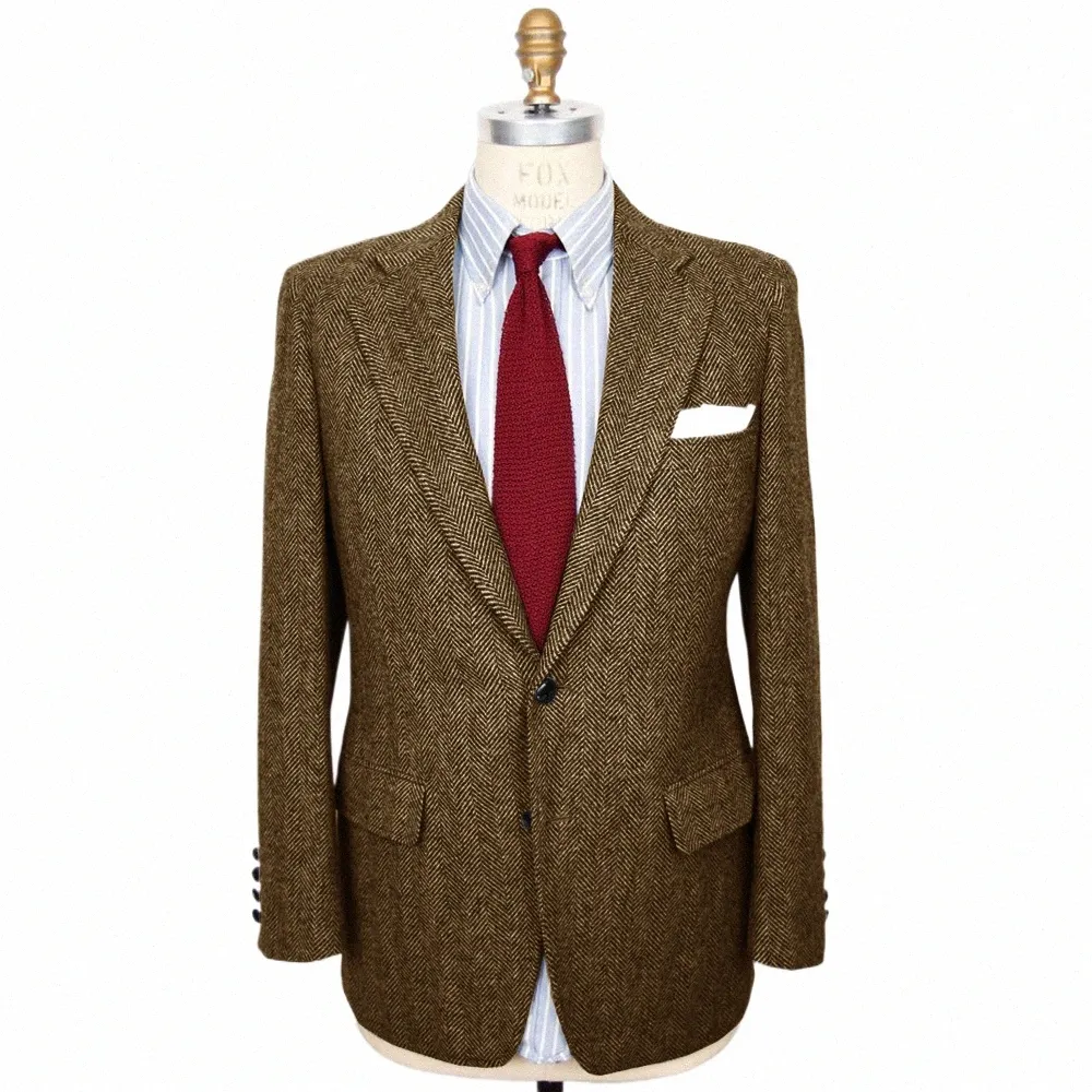men's Suit Jacket Herringbe Single Breasted Casual Wedding Groomsmen New in Suits & Blazers Man Coat Men's Stage Clothing Male T1Gj#