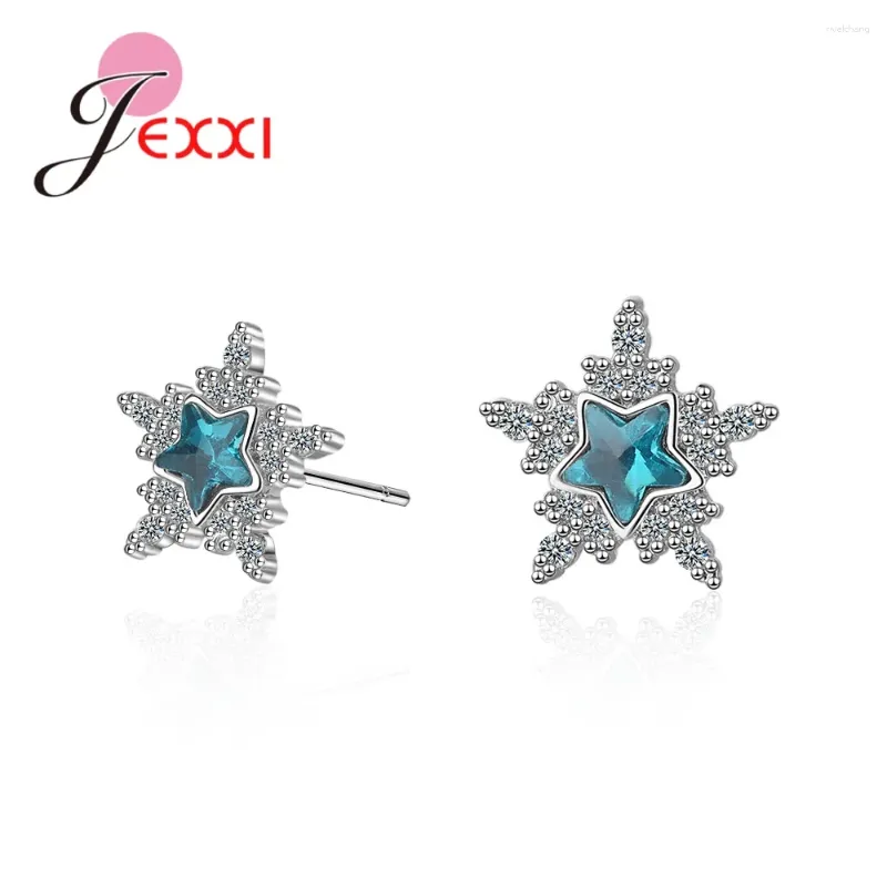 Stud Oorbellen Trendy Blauwe Ster 925 Sterling Zilver Te Koop Mode Verjaardagsfeestje Sieraden Geschenken Snel