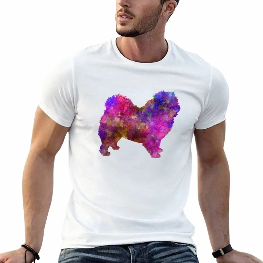 chow-chow in watercolor T-Shirt vintage plain mens graphic t-shirts funny S5N6#