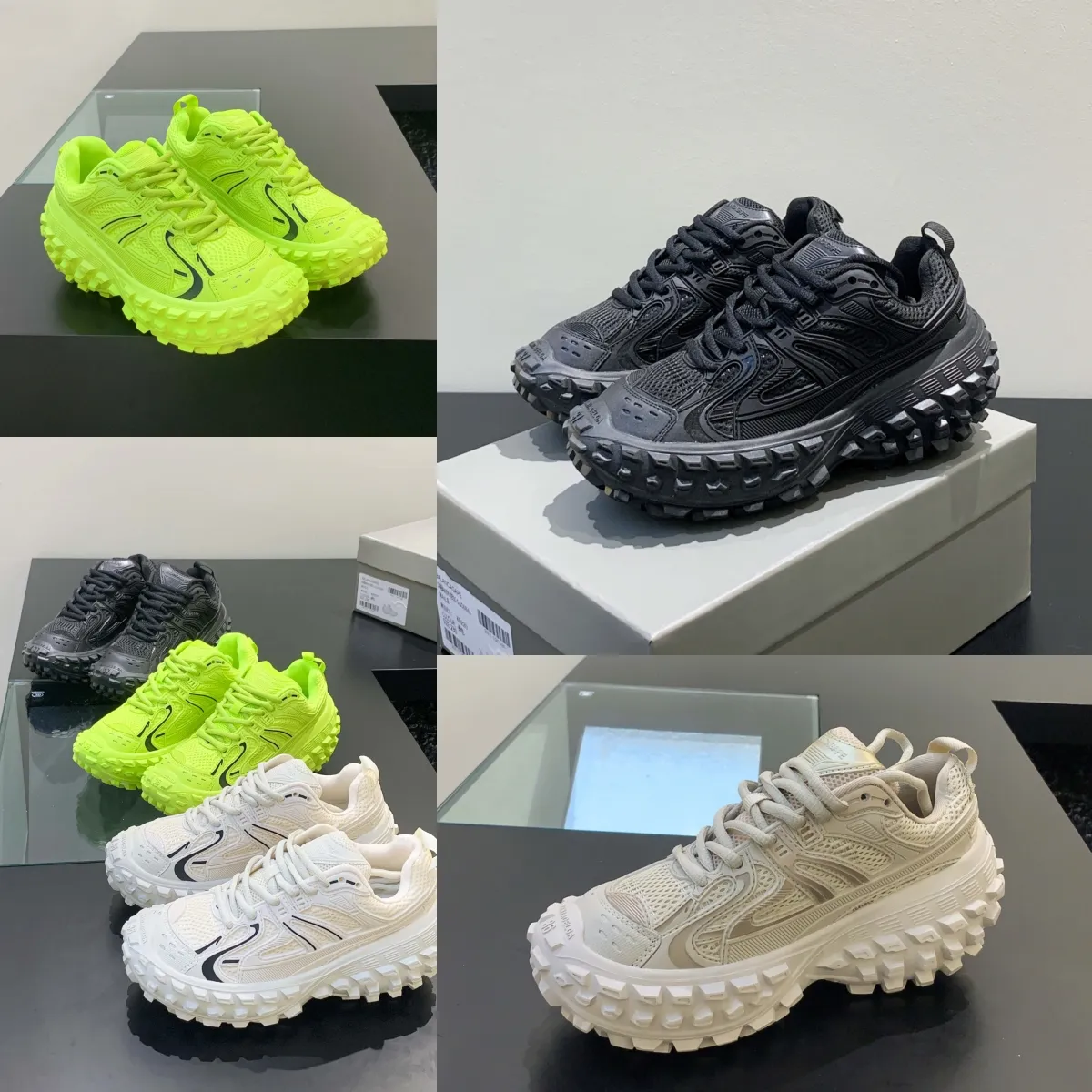 NUEVAS zapatillas de deporte resistentes, zapatos con suela de neumático, primavera y verano, suela gruesa, aumento de deportes de ocio, zapatos para mujer, zapatos sin mangas para papá GAI