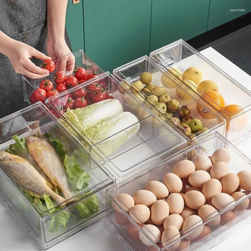 Storage Bottles Refrigerator Container For Ingredients Fridge Containers With Lids Space Saving Kitchen Organiser Case Drop