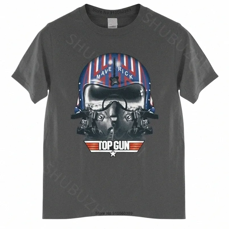 Top Gun Maverick Kask Resmi Olarak Pamuklu Erkekler Tişört O yaka yaz tarzı T-Shirt Erkek Marka Daha Büyük Boyut R9CA#