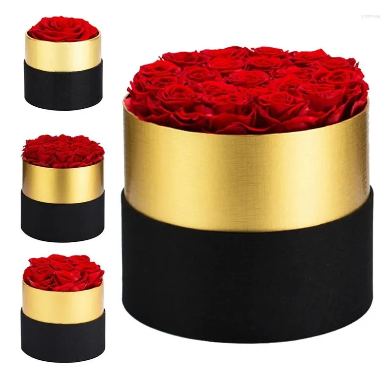 Fleurs décoratives préservées fleur rose éternelle dans un coffret mariage fête des mères Noël Saint-Valentin anniversaire pour toujours cadeaux d'amour