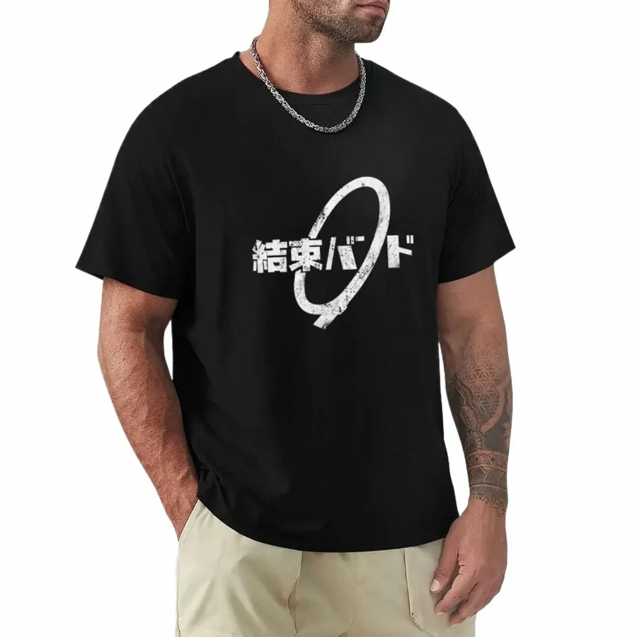 distred Worn Out Koku Band Logo T-Shirt boys animal print new editi oversizeds mens plain t shirts a35g#