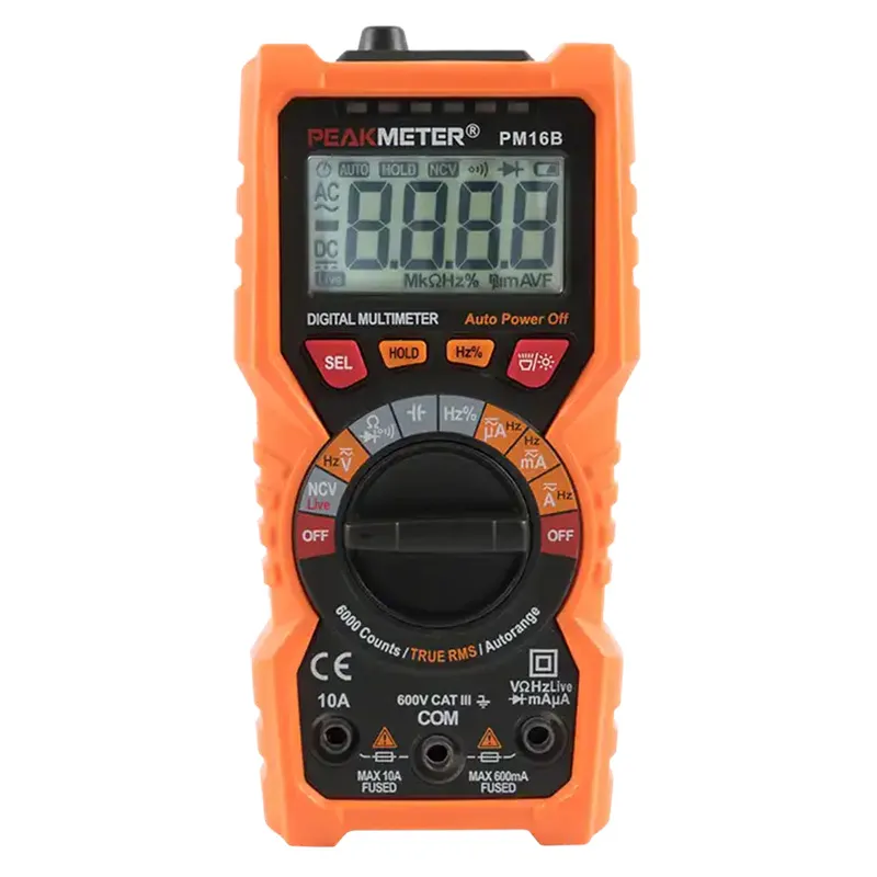 NCV Detection DC AC voltage current Ohm Digital Multimeter With Light Indication PM16B