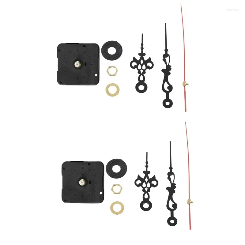 Accessoires d'horloges 2X Kit de bricolage de réparation de Module de mécanisme de mouvement d'horloge à Quartz avec mains