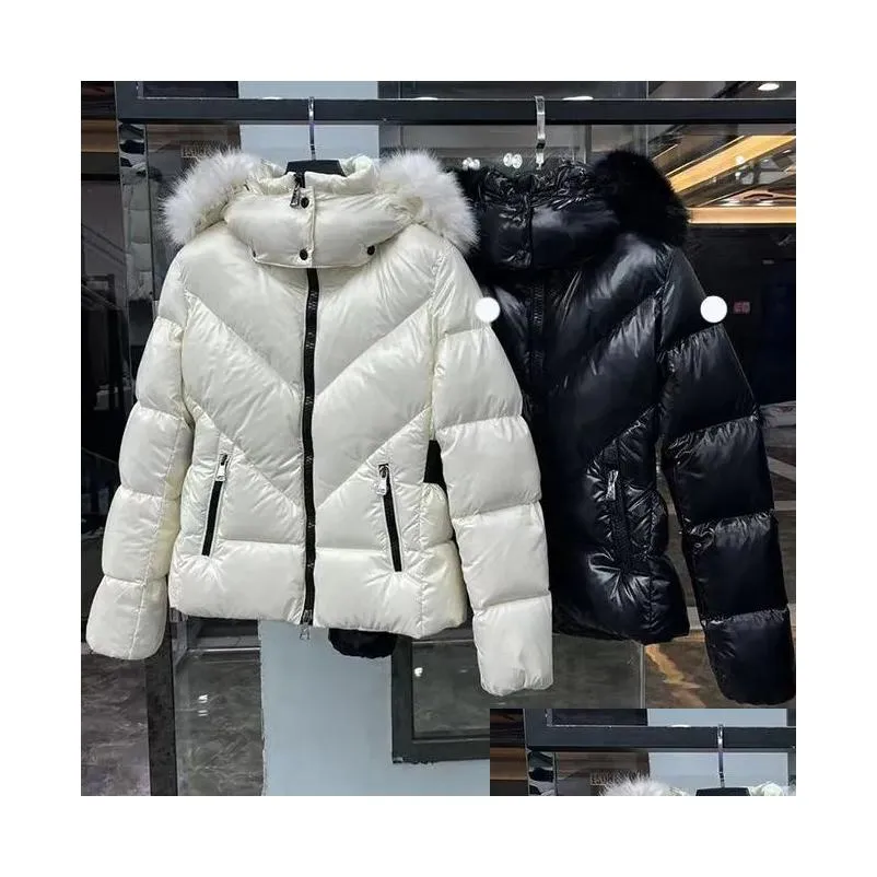 Dames donsparka's 2023 luxe Esigner jas geborduurde badge winterjas Celac bontkraag jassen drop levering kleding kleding Oute Otdcq