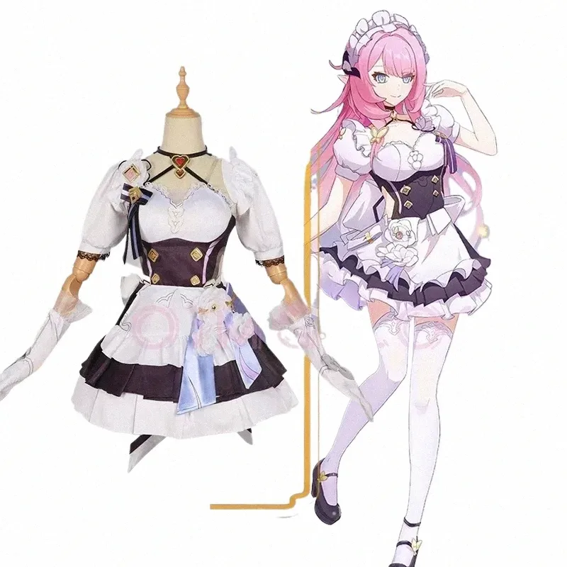 elysia cosplay fransız hizmetçi kostüm hkai etki 3 karnaval üniforma ani anime halen kostümler erkek oyun u9b8#