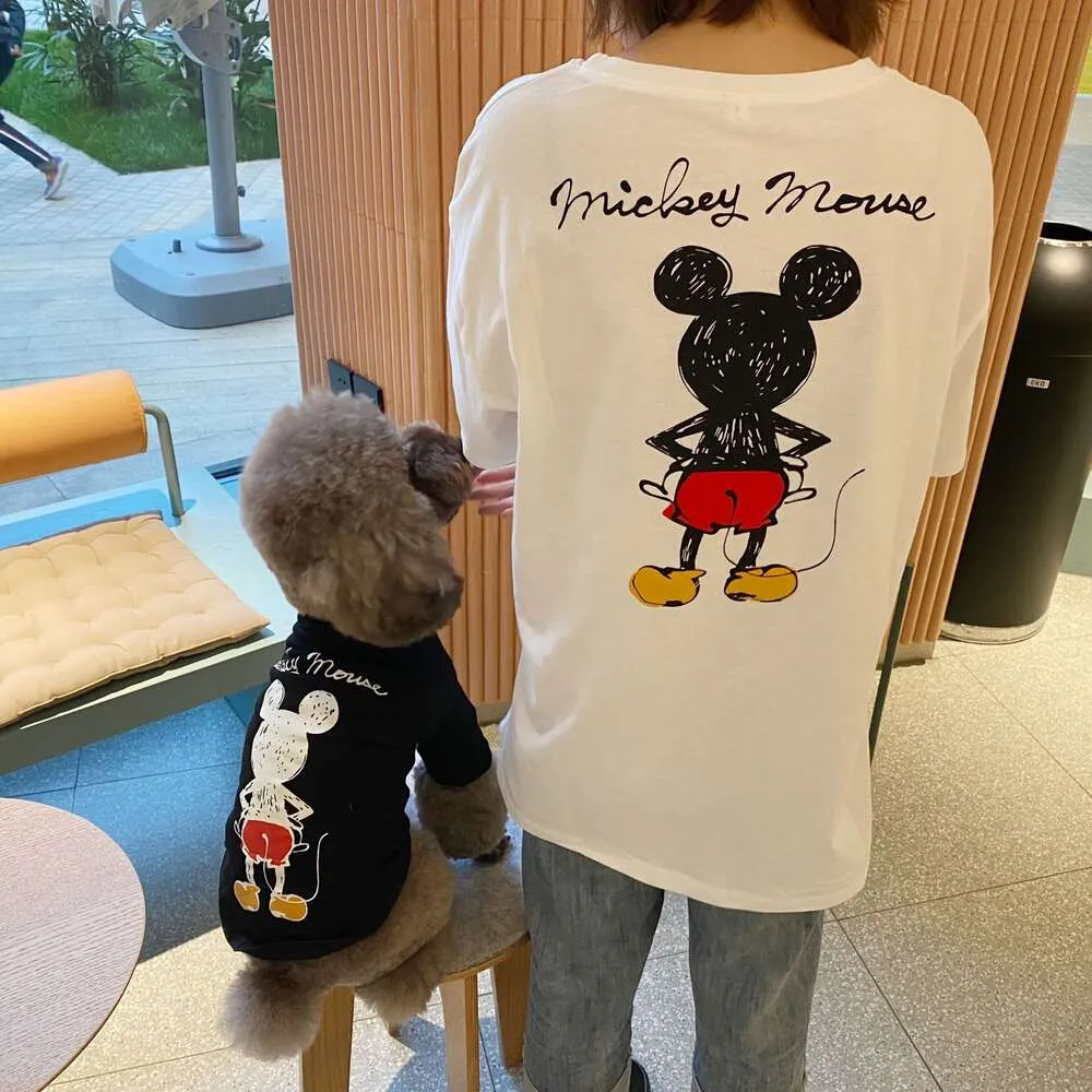 Pet Parent-child Outfit South Korea Dongdaemun Dog Three Color Short Sleeved Cotton T-shirt Bixiong Cat Golden Hair Teddy Clothes