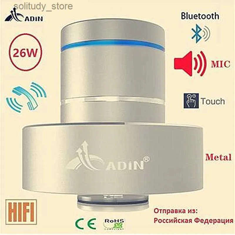 Alto-falantes portáteis Adin 26w vizinho vibração ressonância grande alto-falante Bluetooth música baixo sem fio subwoofer metal caixa de alto-falante portátil Q240328