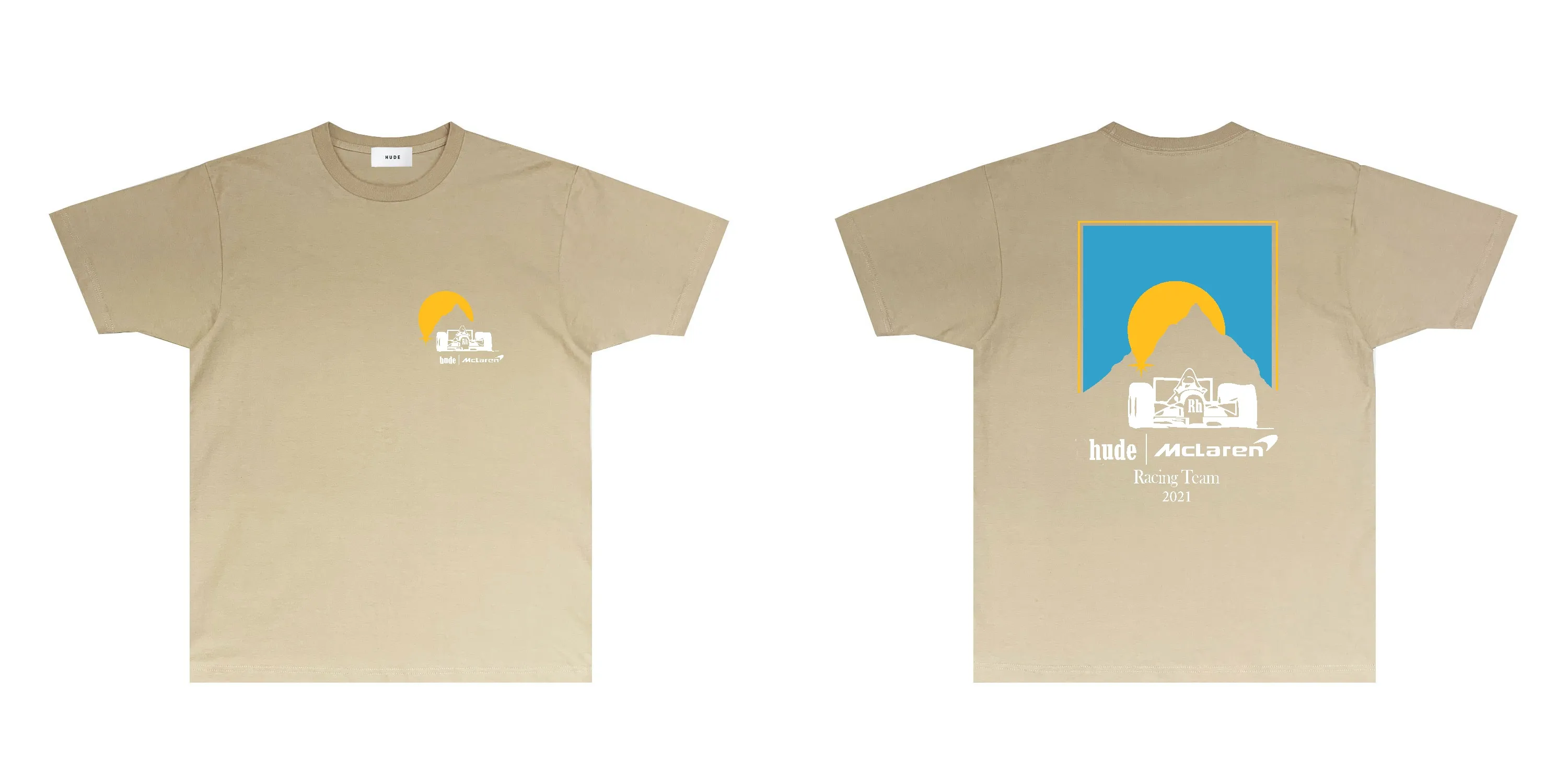 heren designer t-shirt dames trend merk tshirt Mode zomer korte mouw RH122 Sunrise race print T-shirt met korte mouwen maat S-XXL