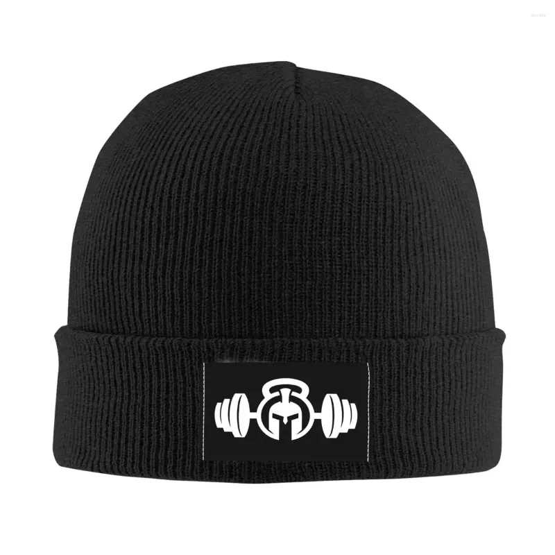 Boinas Spartan Gym Logo Skullies Gorros Gorros para hombres Mujeres Moda Invierno Cálido Sombrero de punto Adulto Culturismo Fitness Muscle Bonnet Sombreros