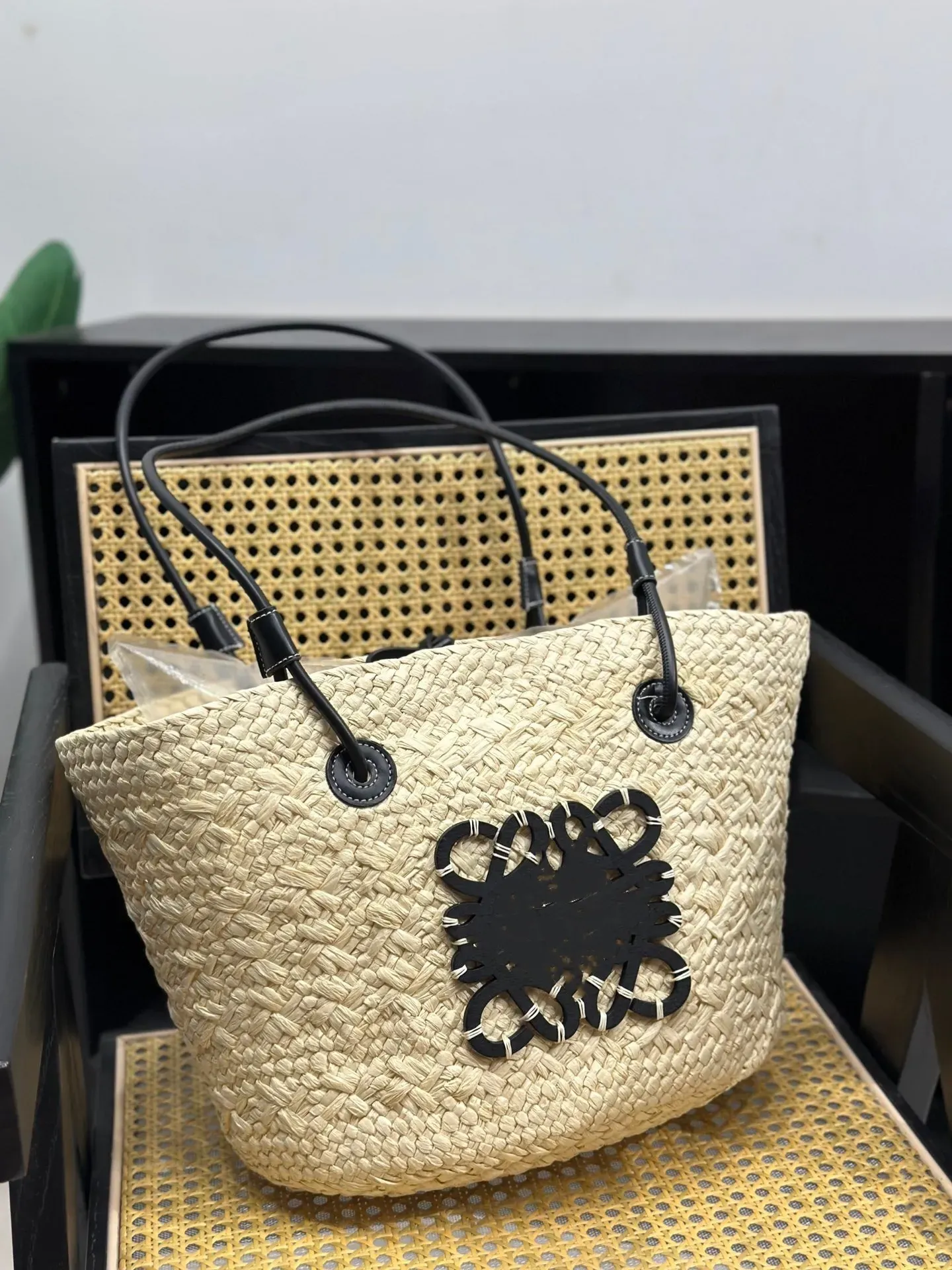 Designer Straw Basket Fashion Bag Handwoven Crossbody Beach Tote Summer Ladies Handbag Woven Bag Purse A6