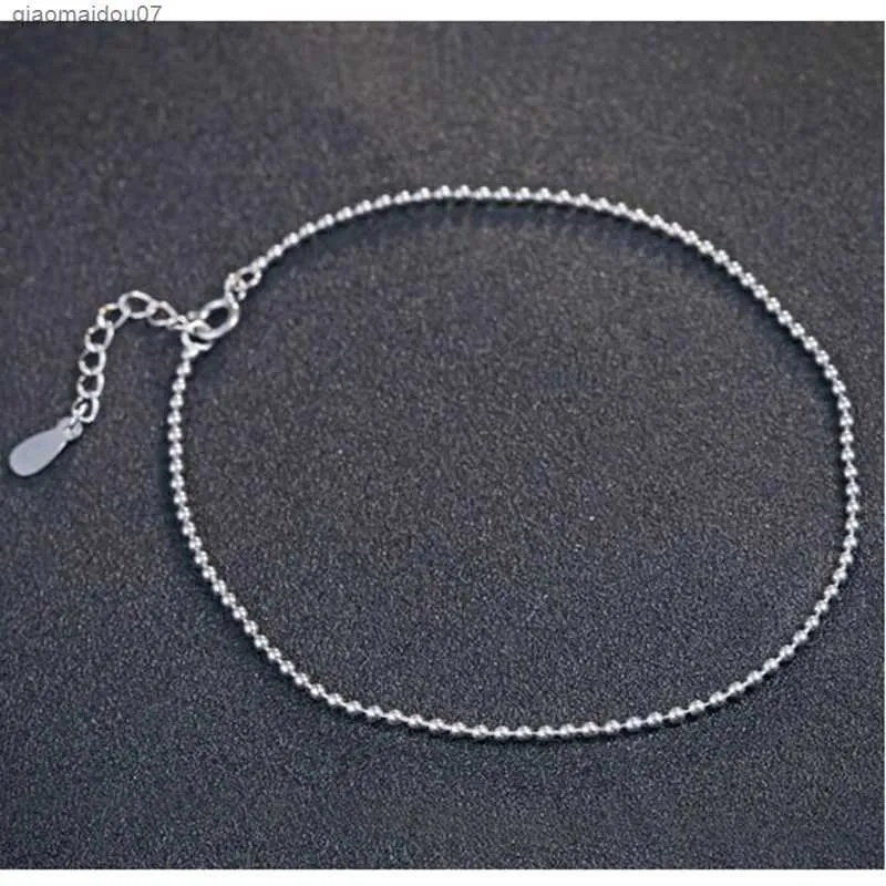 Anklets Sinya Classic Pure 925 Sterling Silver Bead Chain Necklace Braceletは、女性と女の子に適した213cmの長さです。