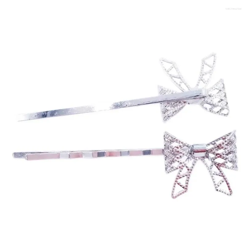 Hårklämmor Barrettes Sier pläterade 120 -delstift med 20 mm bågar tomma hårnålar smycken fynd Tillbehör F26 Drop Delivery Hairjewelr OTG0X