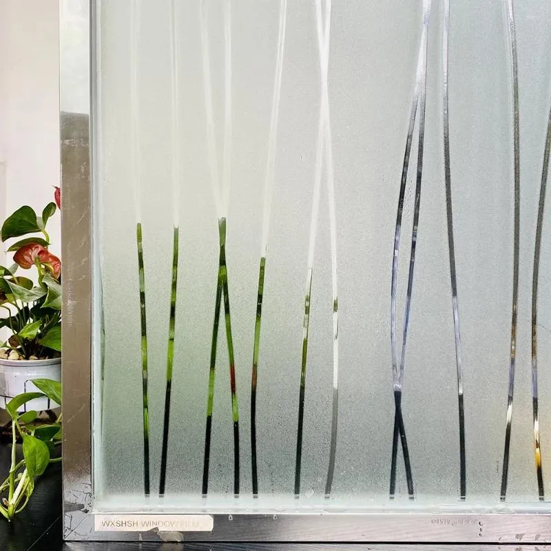 DHgate.com:2m Matte Stripe Window Film, Stained Glass Decorative UV ...