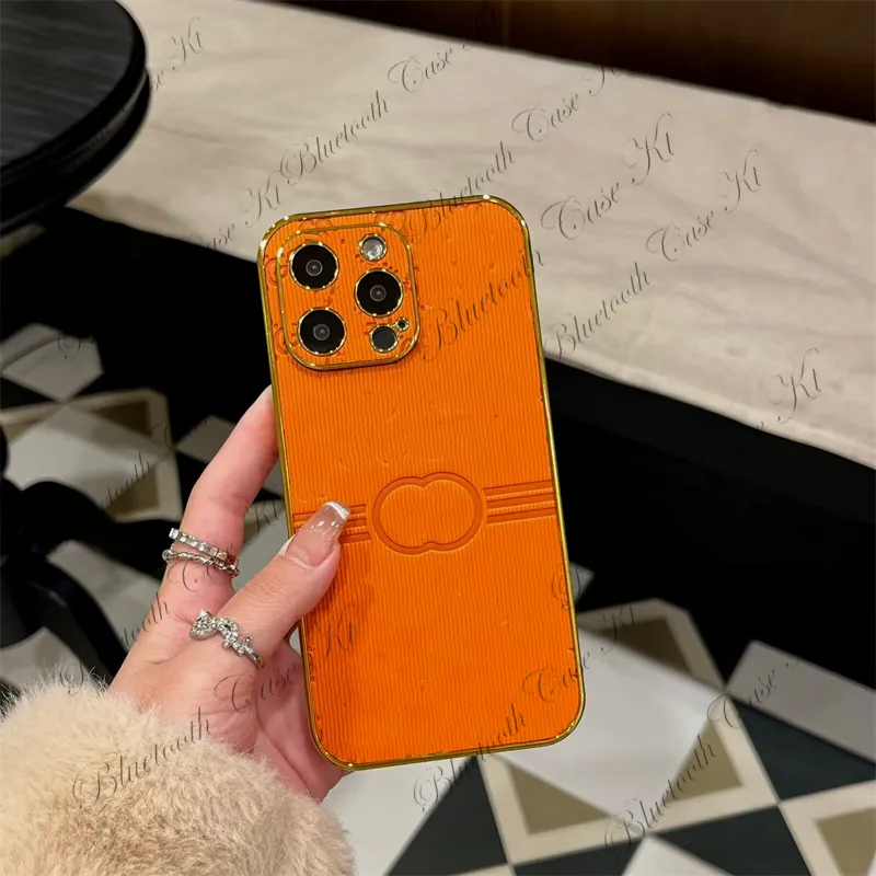 Case de teléfono de diseñador de moda para iPhone 15 14 13 12 11 Pro Max x XR XS Max 8 Plus L Flower GG Diseñadores de lujo Silicona Strisk Soft TPU Cajas de identificación triangular