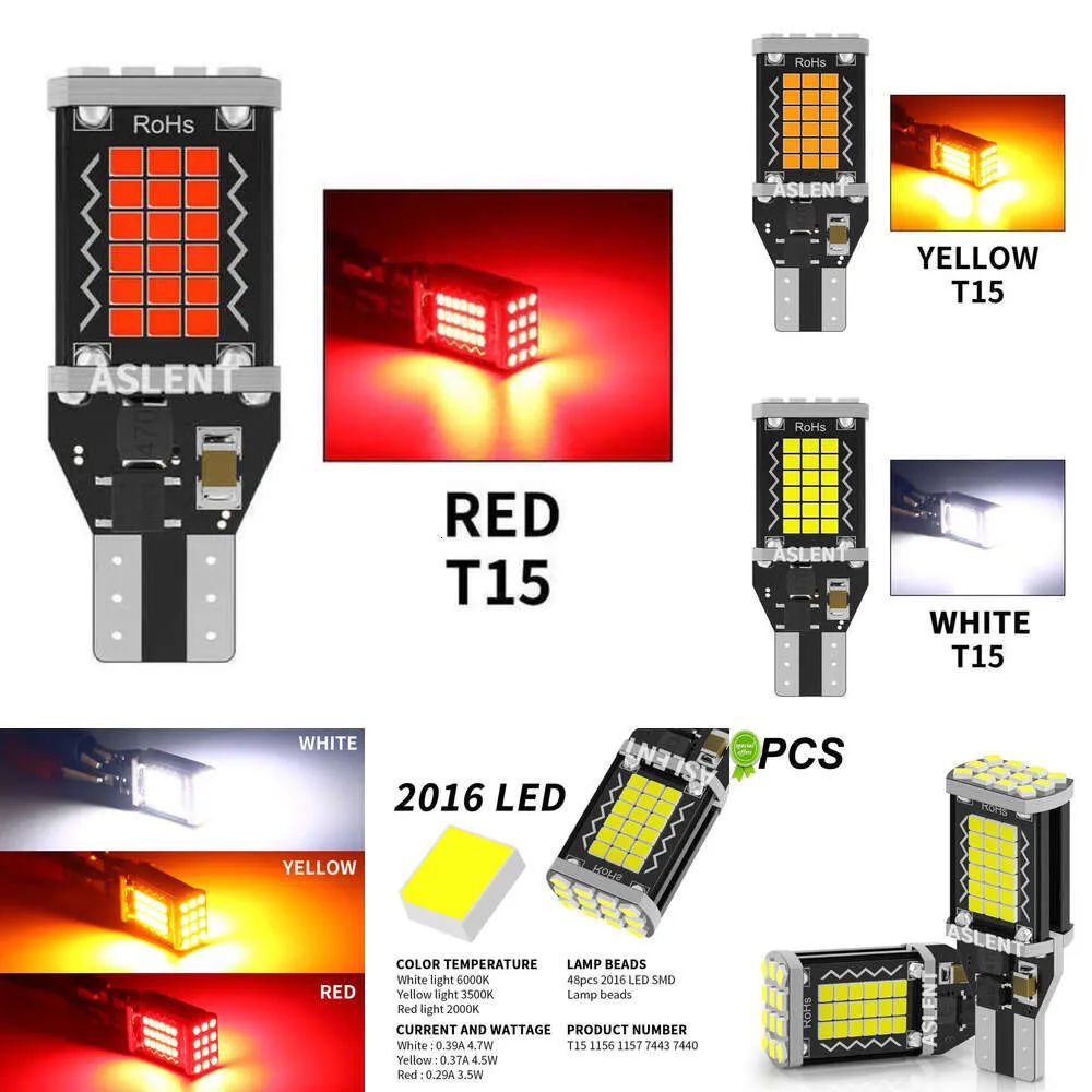 Uppgradera nya 1st. Ny T15 912 W16W WY16W Super Bright 2016 LED Auto Broms BULB BACKUP RAVERS LAMP CAR DAYTIME RUNING LIGHT SIGNALS T10