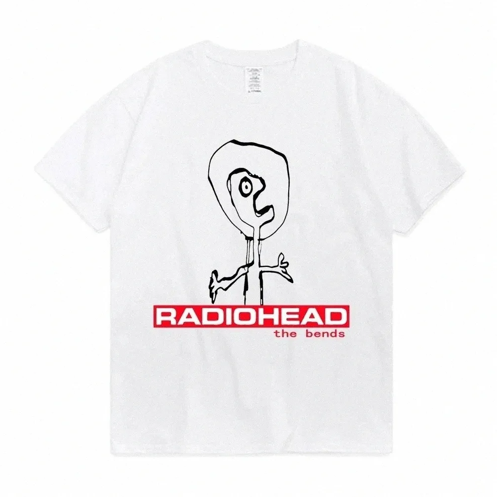 2024 Summer Rahead The Bends Tshirt Hommes Femmes Cott Tee Hip Hop T-shirt à manches courtes Vêtements T-shirts Tops Cadeau pour les fans 714h #