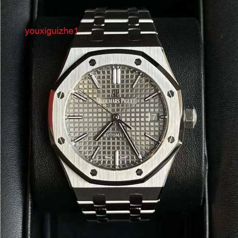 AP Sports Wrist Watch Royal Oak Series 15450st Precision Steel Gray Dial للجنسين الأزياء الترفيه