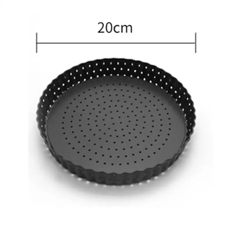 2024 Non-Stick Pan with Holes Molds Pie Pizza Cake Round Mould Removable Loose Bottom Fluted Heavy Duty Pie Pan Bakeware