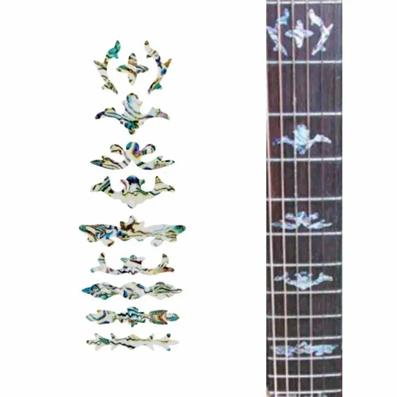 8 Types Excellent autocollant de touche guitare basse autocollant marqueur de touche autocollant bricolage pour guitare électrique acoustique