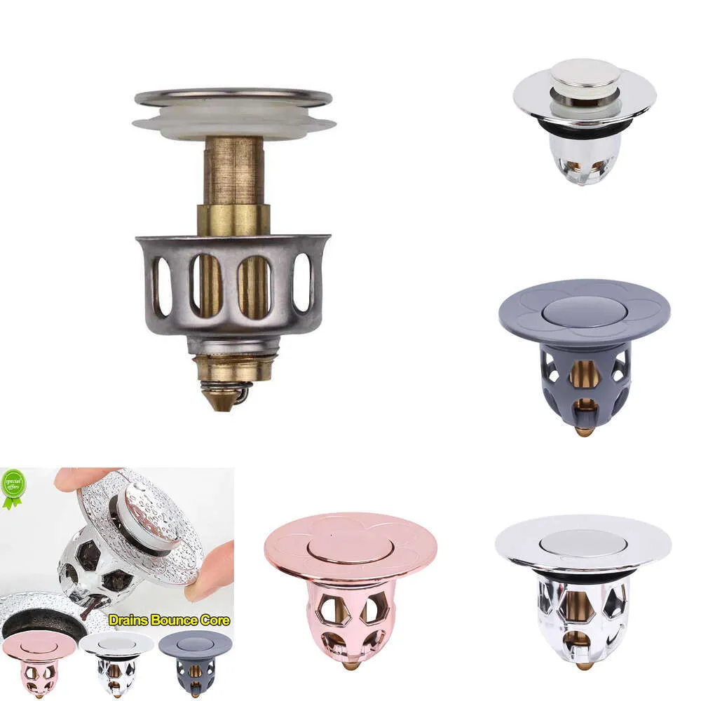 2024 Universal Sink Filter Ventil Pop-Up Bounce Core Basin Drain Silter Bathtub Stopper Hair Catcher Kök Badrum