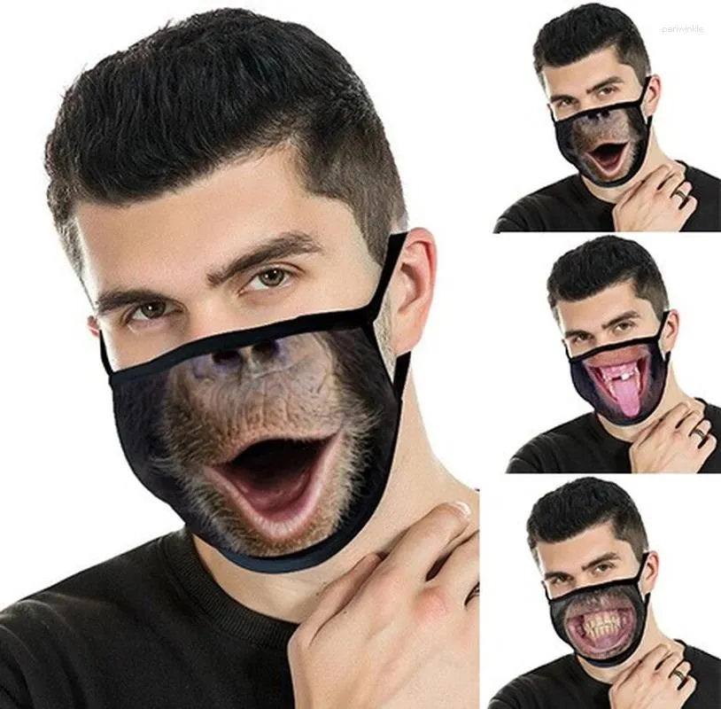 Party Supplies 1pc Adult Men Women Fashionable Face Mask Pattern Cotton Mouth Masks Funny Outdoor Masque Halloween Cosplay