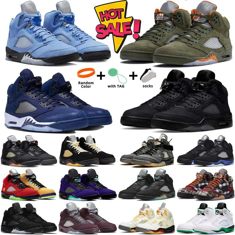 Five Black Cat Fives Basketball Shoes Um Maniere Dusk Dawn Off Noir Midnight Navy Burgonha Green UNC Aqua Aqua Black Metallic Olive Sai Cement Sneakers para homens