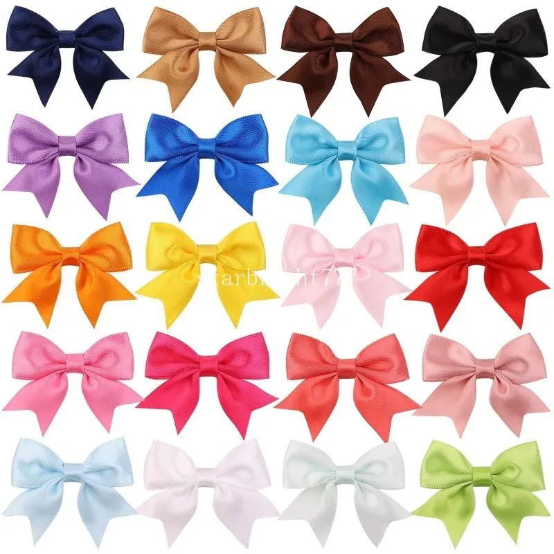 Mädchen-Bowknot-Haarspangen, Alligator-Haarnadeln, Ripsband, Schleifen, Kinder-Haar-Accessoires, Baby-Kind-Boutique-Bogen-Haarspange, einfarbig