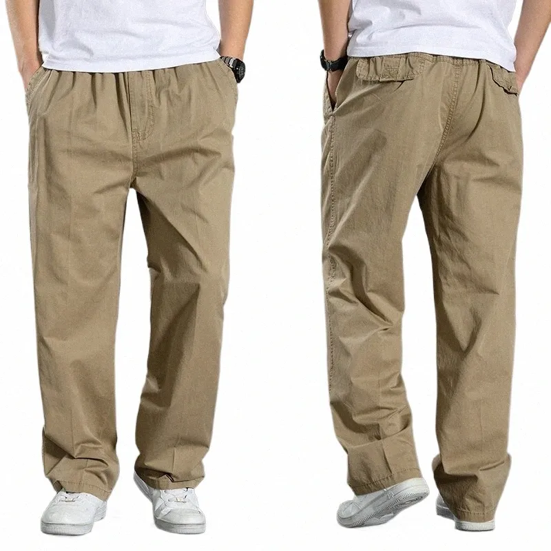 tuta da uomo Cott Cargo Pants Pantaloni sportivi sportivi elasticizzati Vita utile Salopette da lavoro Pantaloni da palestra neri Jogger n4WH #