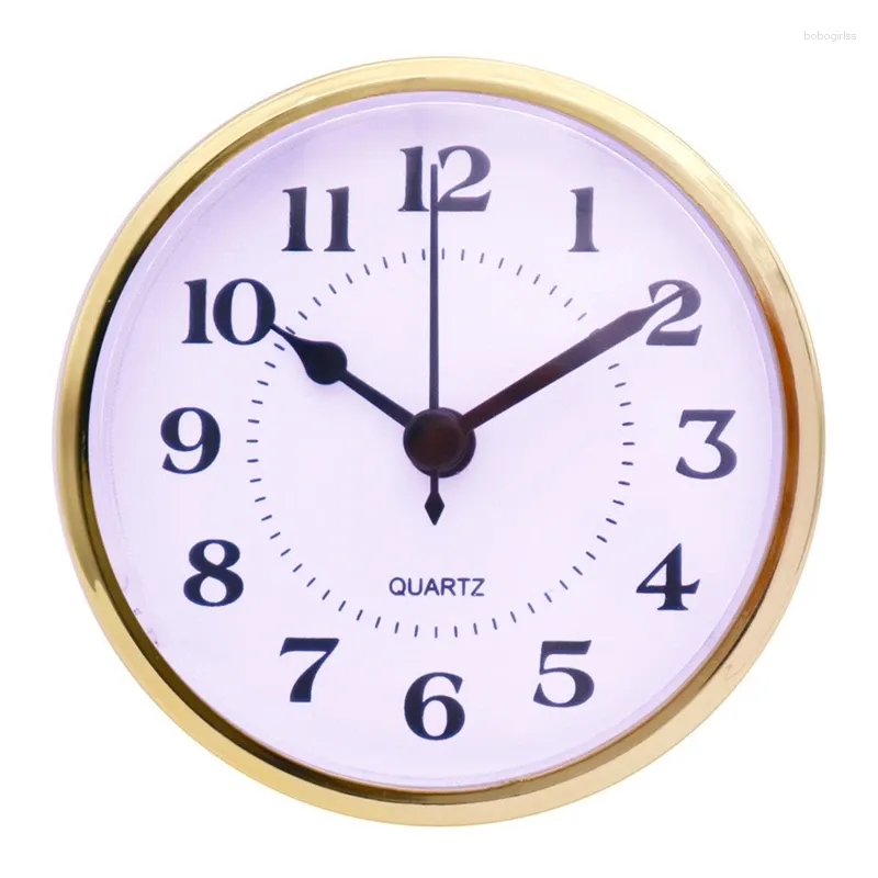 Clocks Accessories Golden For Rim 90mm Clock Insert Embedded Mini Wall Head DIY Movement With Arabic Numerals