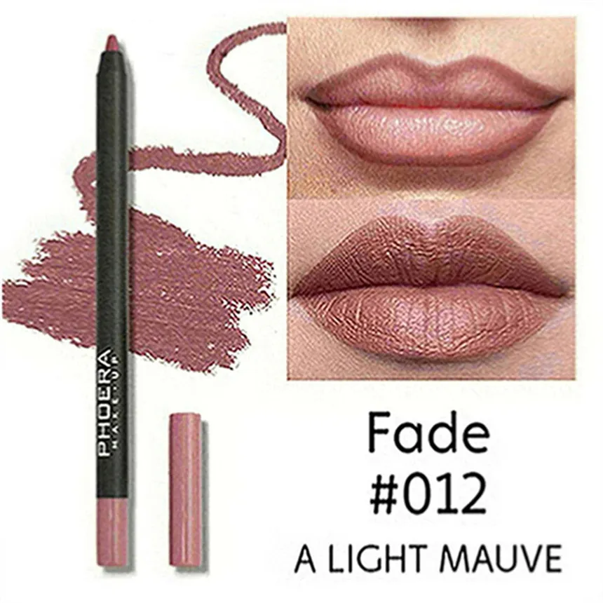 Waterproof Matte Lipliner Pencil Sexy Red Contour Tint Lipstick Lasting Non-stick Cup Moisturising Lips Makeup Cosmetic 12Color A293
