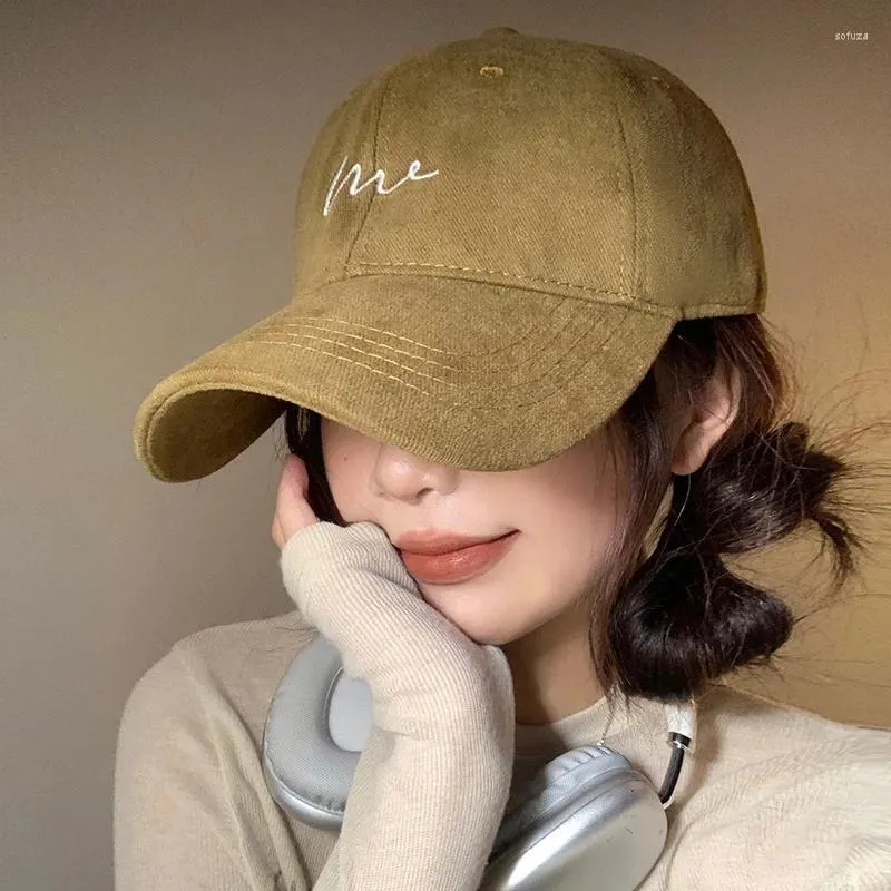 Ballkappen Mode Khaki Baseball Für Männer Frauen Herbst Winter Solide Retro Snapback Hip Hop Hut Unisex Straße Einstellbare Sonnenblende