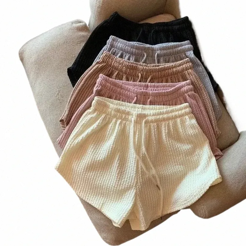 Pontas de ioga de ioga em casa mulheres shorts simples cott cuthol shorts casuais shorts femininos shorts femininos de fundo de perna larga externa C2I6#