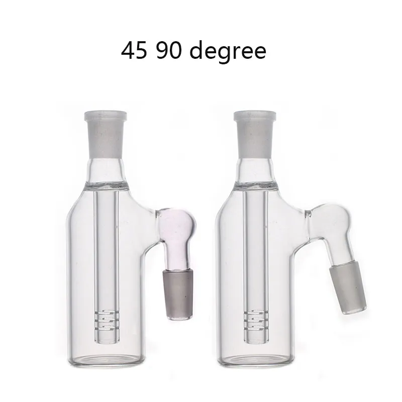 Partihandel Glass Ash Catcher 45 90 grader 14mm 18mm manlig kvinnlig mini askafångare tjocka pyrex bubbler torr aska catcher rök tillbehör för glas bongs vattenpipa