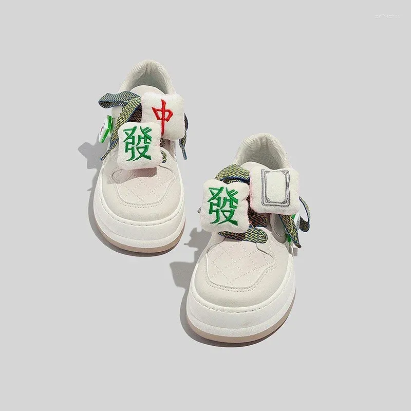 Casual schoenen 2024 lente- en zomertrend mode Chinese stijl Mahjong decoratieve canvaspersoonlijkheid