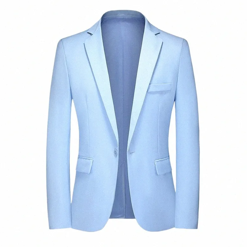 M-5XL Plus Size Mens Blazer leggero One Butt Slim Fit Giacca da festa Party Casual Chic Smart Blazer Giacche da uomo XXXXXL d3Sy #