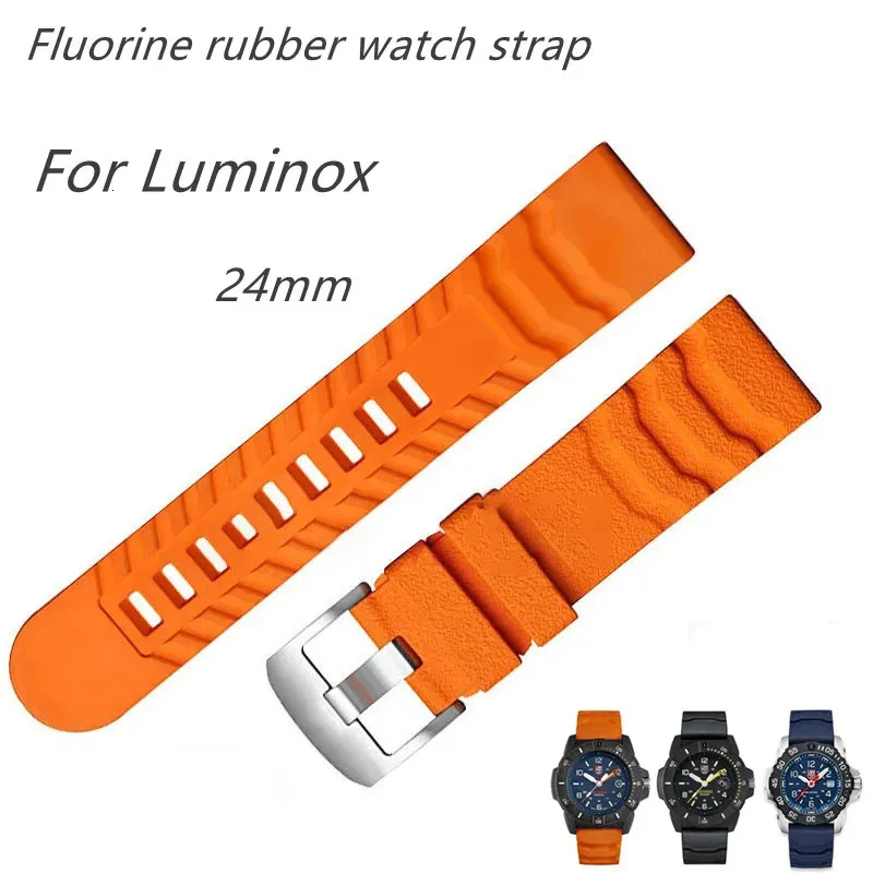 Pour XS3749 3789 3741 3745 Mentide Bracelet en silicone imperméable Accessoires Watch 24 mm Socle en caoutchouc Fluoro avec 240314