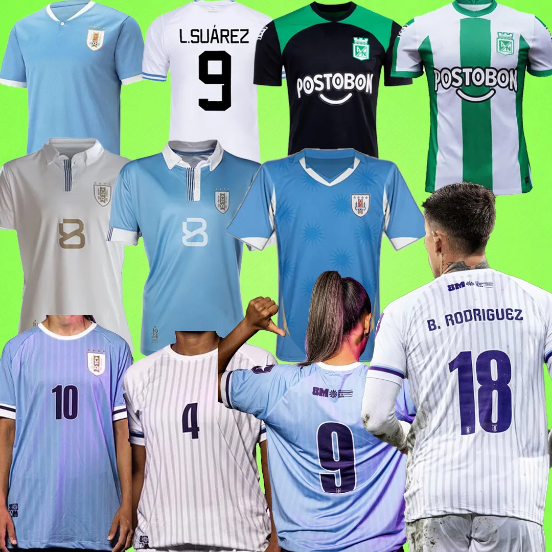 Uruguay 2024 Maglie da calcio Atletico Nacional Penarol Suarez E.Cavani M.Ugarte 2025 Shirt calcistico 24/25 Retro 2010 R.Araujo Arrascaeta F.Vaerde Uniforme Kids Kids