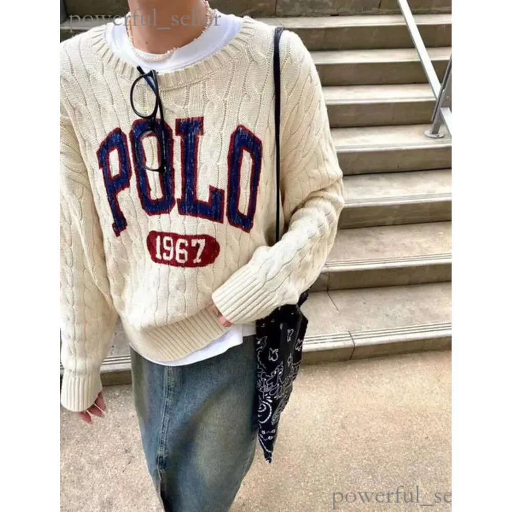 Round Neck Knitting Knitted Sweater Shirt Designer Autumn Winter Top Size SML POLO 1977 for Women 235