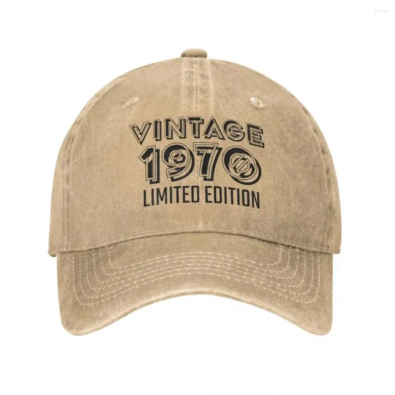Boll Caps Vintage 1970 Limited Edition Men Women Baseball Cap 51th Birthday Distressed Washed Hat Summer Gift Snapback