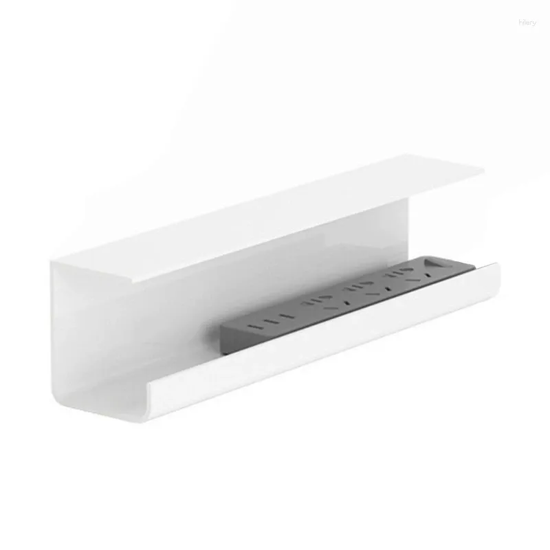 Plateau de câbles de bureau polyvalent, rangement de cuisine, support de fil mural sous la boîte de Table