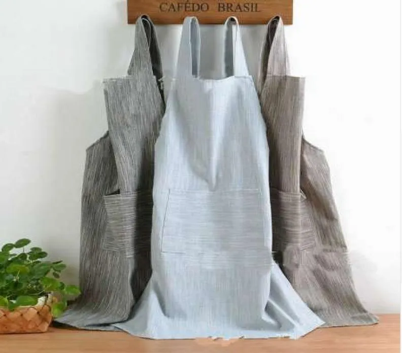 Donne Bib Aproniche in cotone in cotone senza maniche solide in zaino per casa fiorista Apron