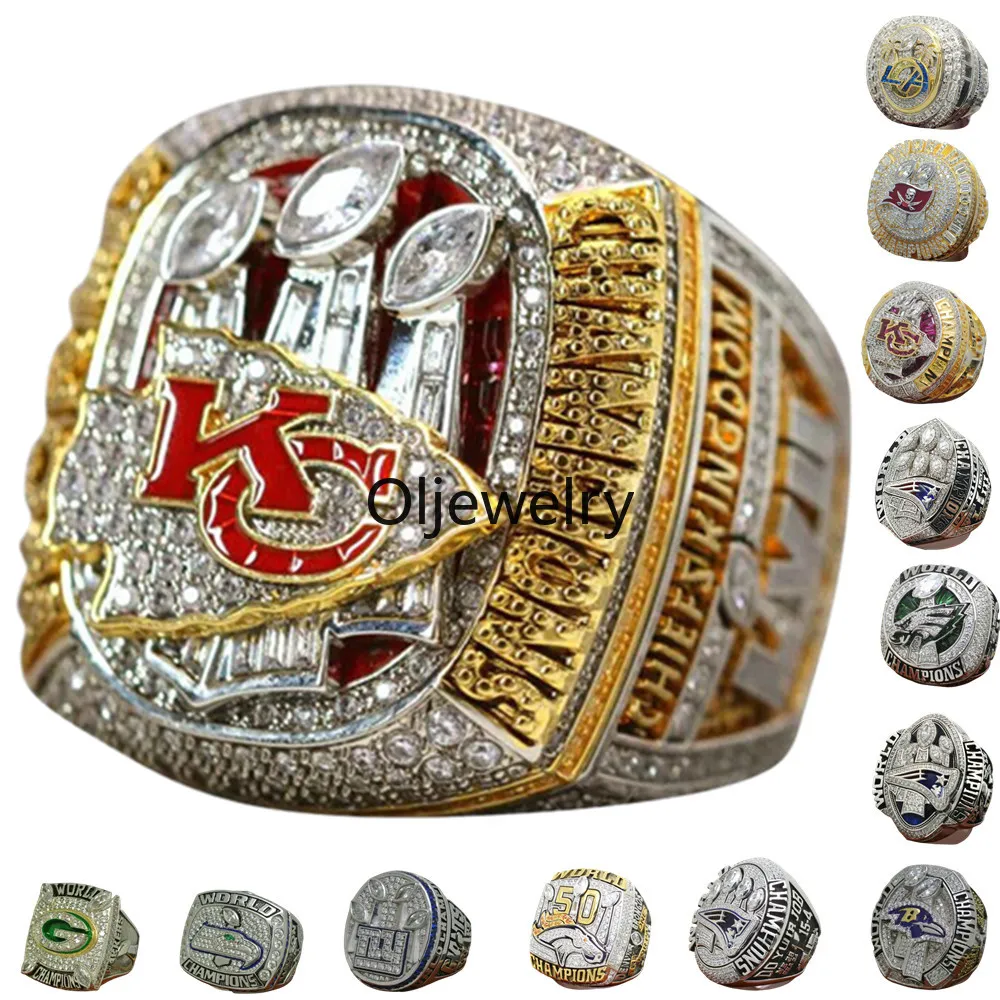 Designer Super Bowl LVII Championship Ring Luxury 14K Gold KC Champions Rings for Men Women Diamond Bijoux Diamant