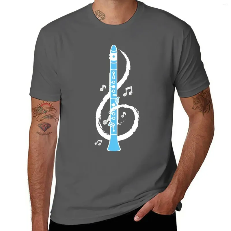 Polos pour hommes clarinette musicale clé triple T-Shirt haut d'été séchage rapide surdimensionné personnalisé hommes t-shirts