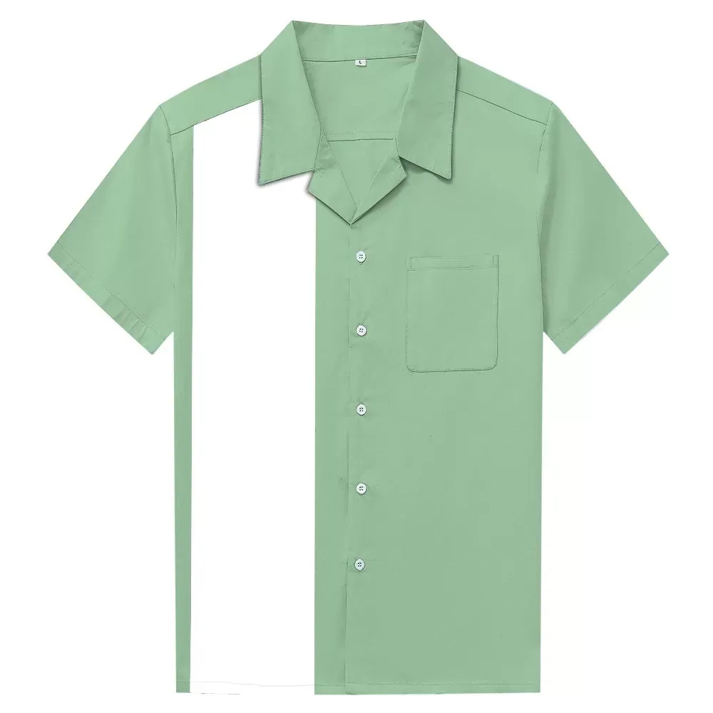 Mens Rockabilly Shirt - Vintage 50s Style, Casual Short
